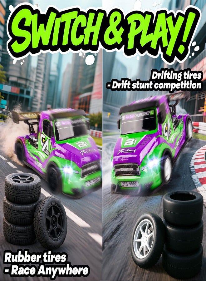 بيزغار سيارة بيزجار للتحكم عن بعد | سيارة لعبة رباعية الدفع بتردد 2.4 جيجاهرتز مع أضواء متغيرة الألوان ومجموعات إطارات مزدوجة | 20 دقيقة من وقت اللعب | شاحنة سباق تعمل بالتحكم عن بعد للأولاد والبنات والكبار (أخضر) - Image 2